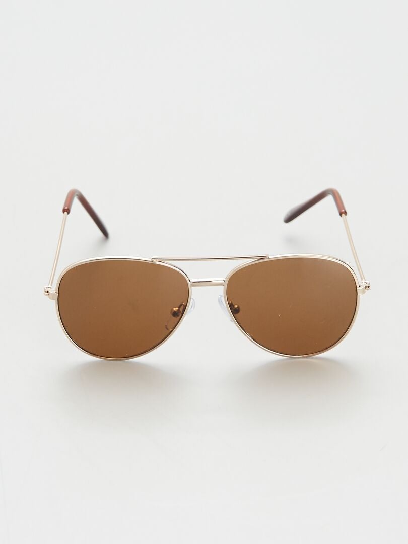 Gafas de sol tipo aviador oro - Kiabi