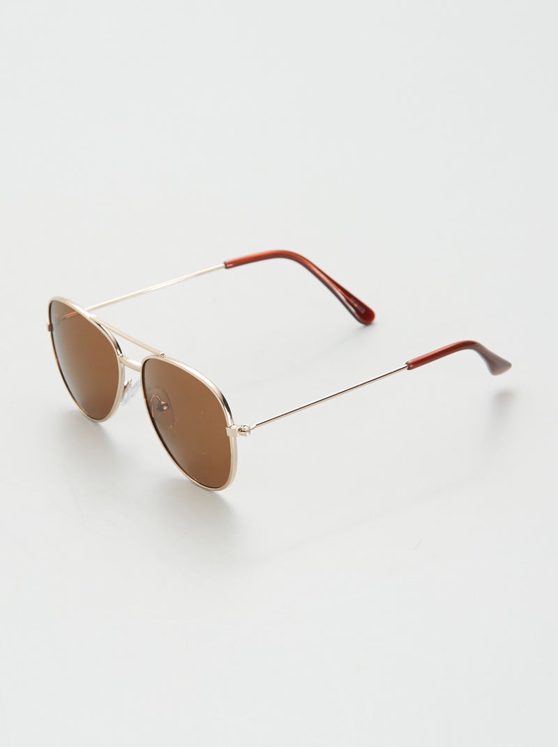 Gafas de sol tipo aviador oro - Kiabi