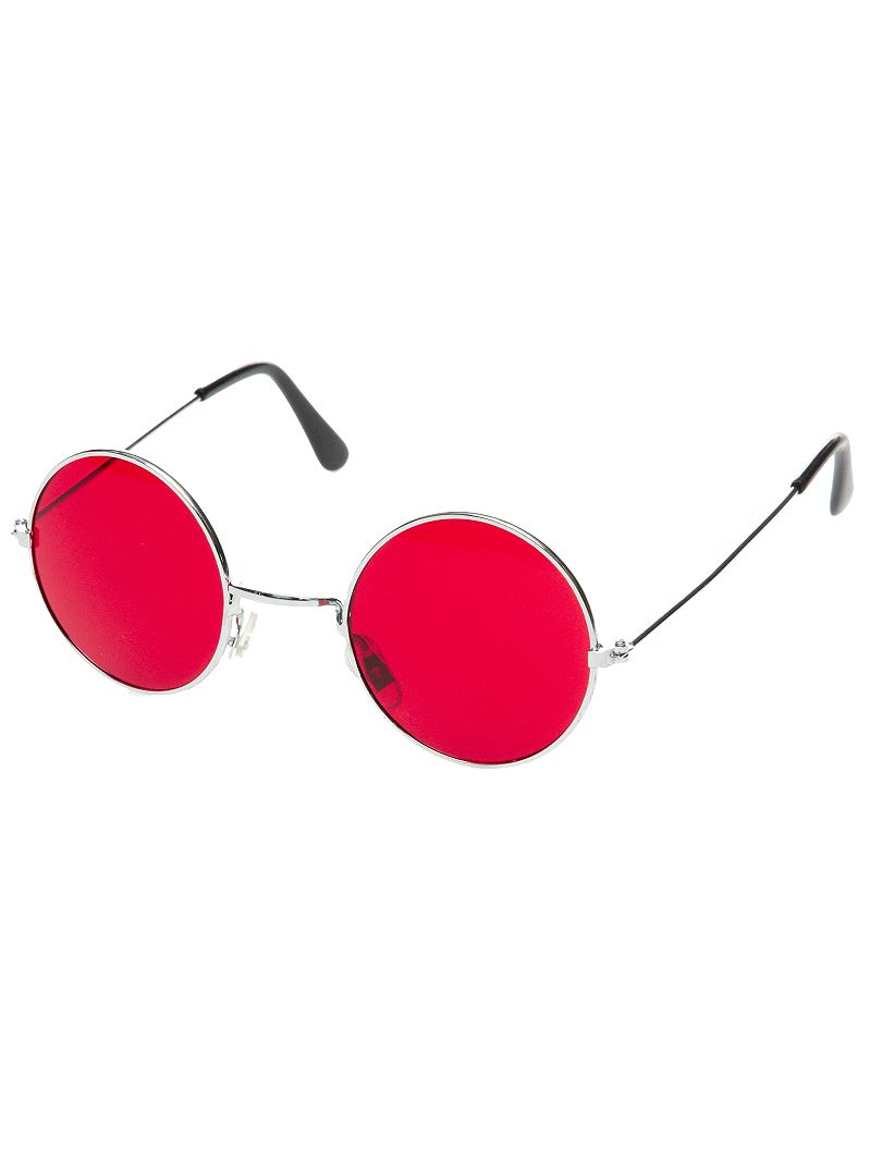Gafas redondas disfraz de hippie rojo - Kiabi