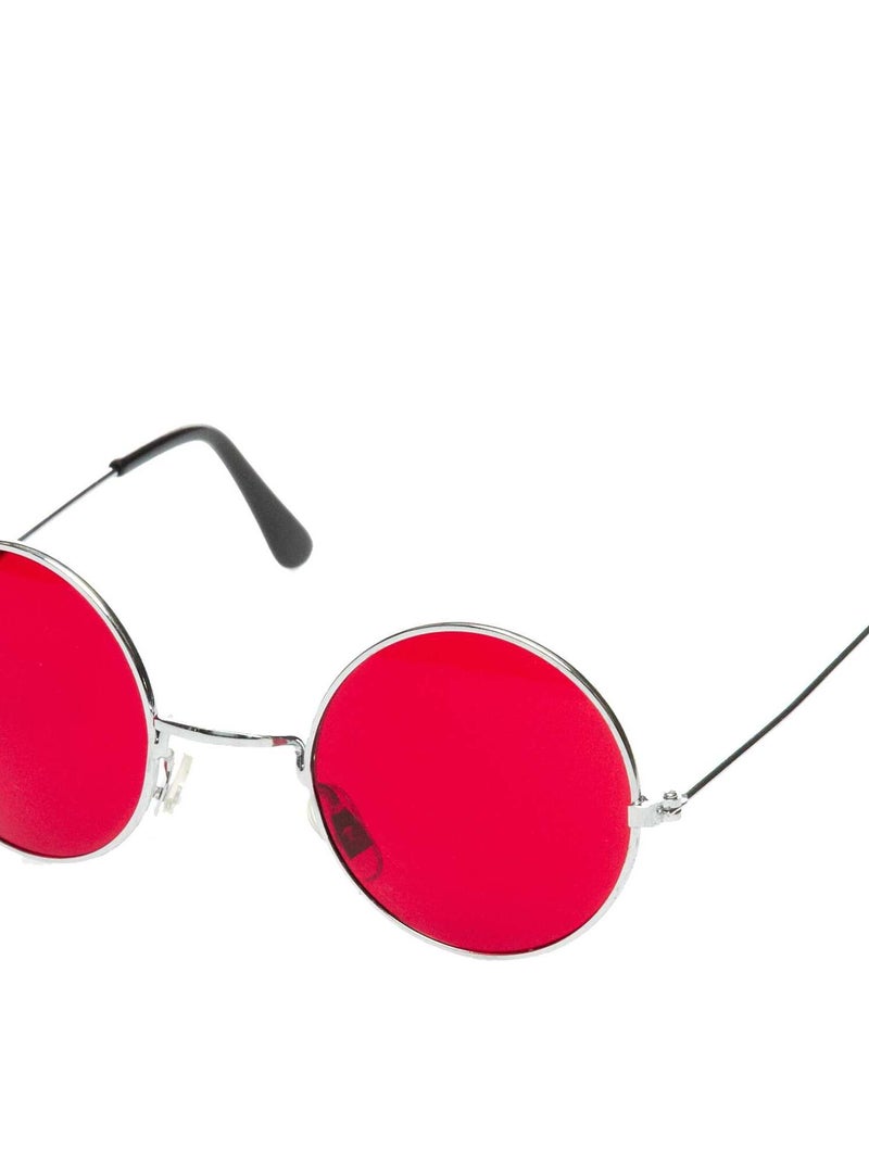 Gafas redondas disfraz de hippie rojo - Kiabi
