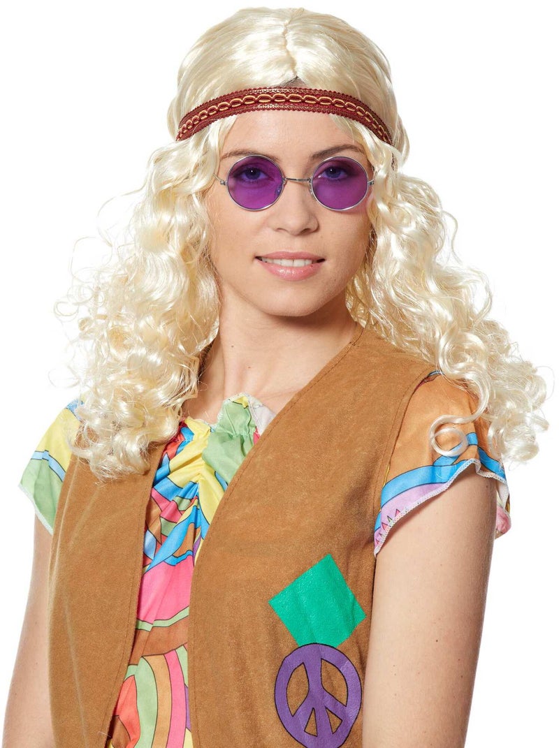 Gafas redondas disfraz de hippie violeta - Kiabi