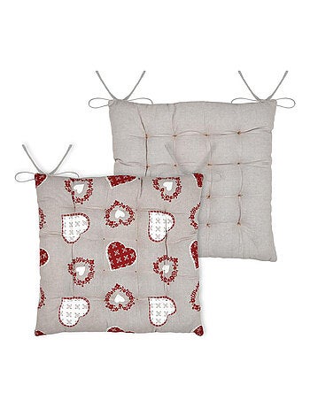 Galeta de silla corazones espíritu de cabaña en algodón