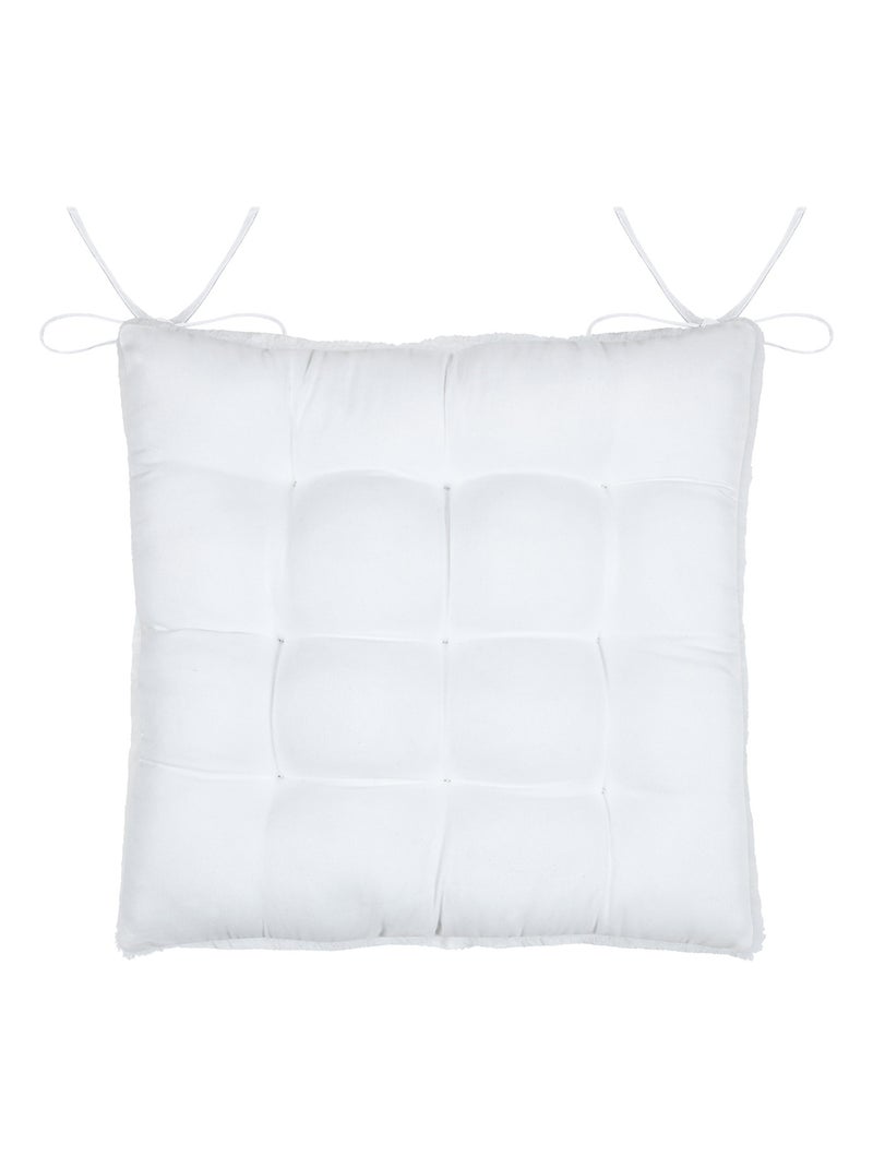 Galette de silla de peluche Blanco - Kiabi