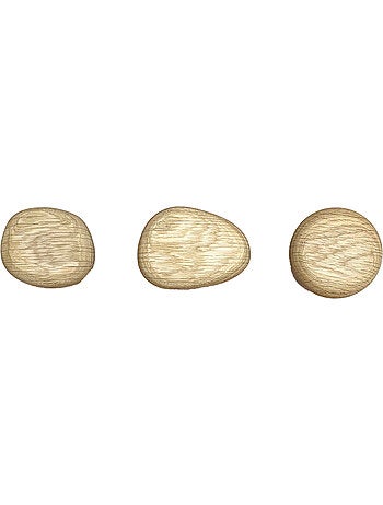 Ganchos de pared de madera, forma orgánica