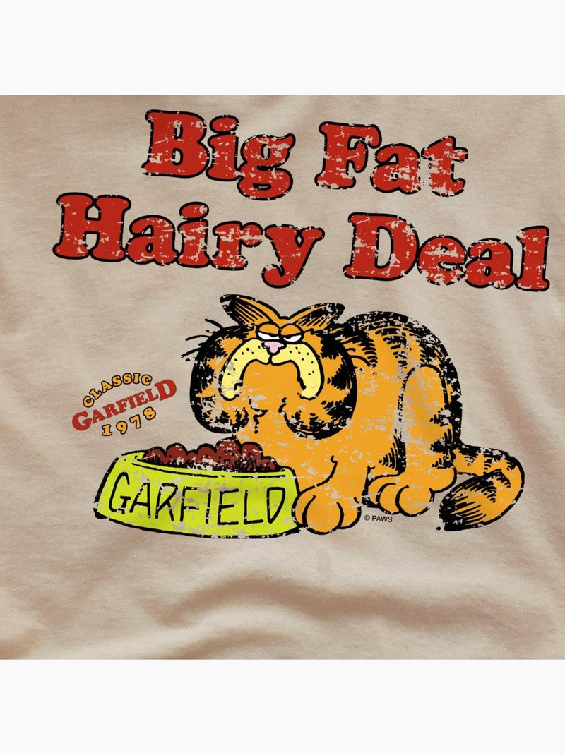 Garfield - Camiseta Big Fat Hairy Deal para Hombre Beige arena - Kiabi