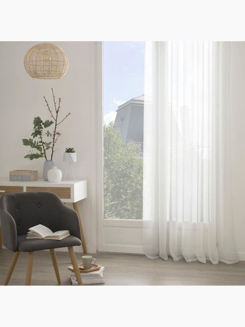 Georgette blanco transparente 140x240cm - Kiabi Georgette blanco transparente 140x240cm - Kiabi