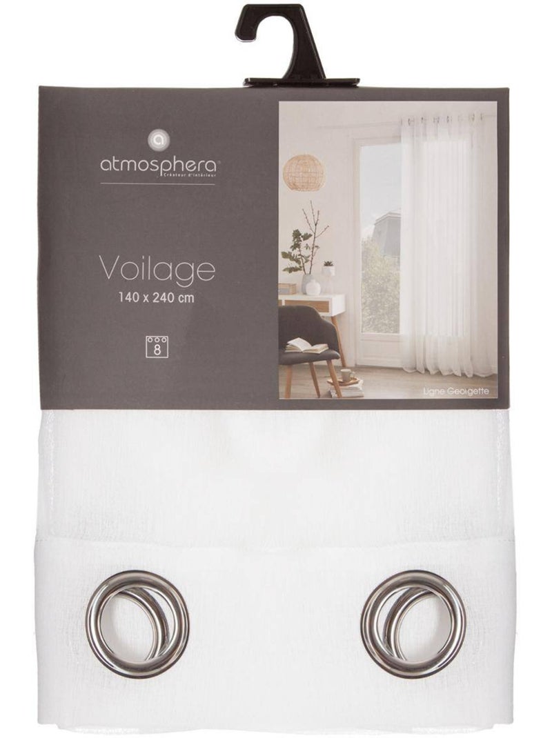 Georgette blanco transparente 140x240cm Blanco - Kiabi
