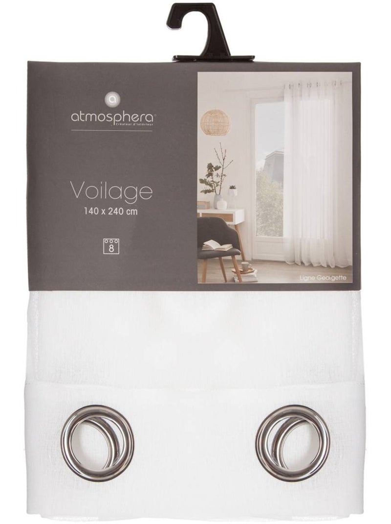 Georgette blanco transparente 140x240cm Blanco - Kiabi