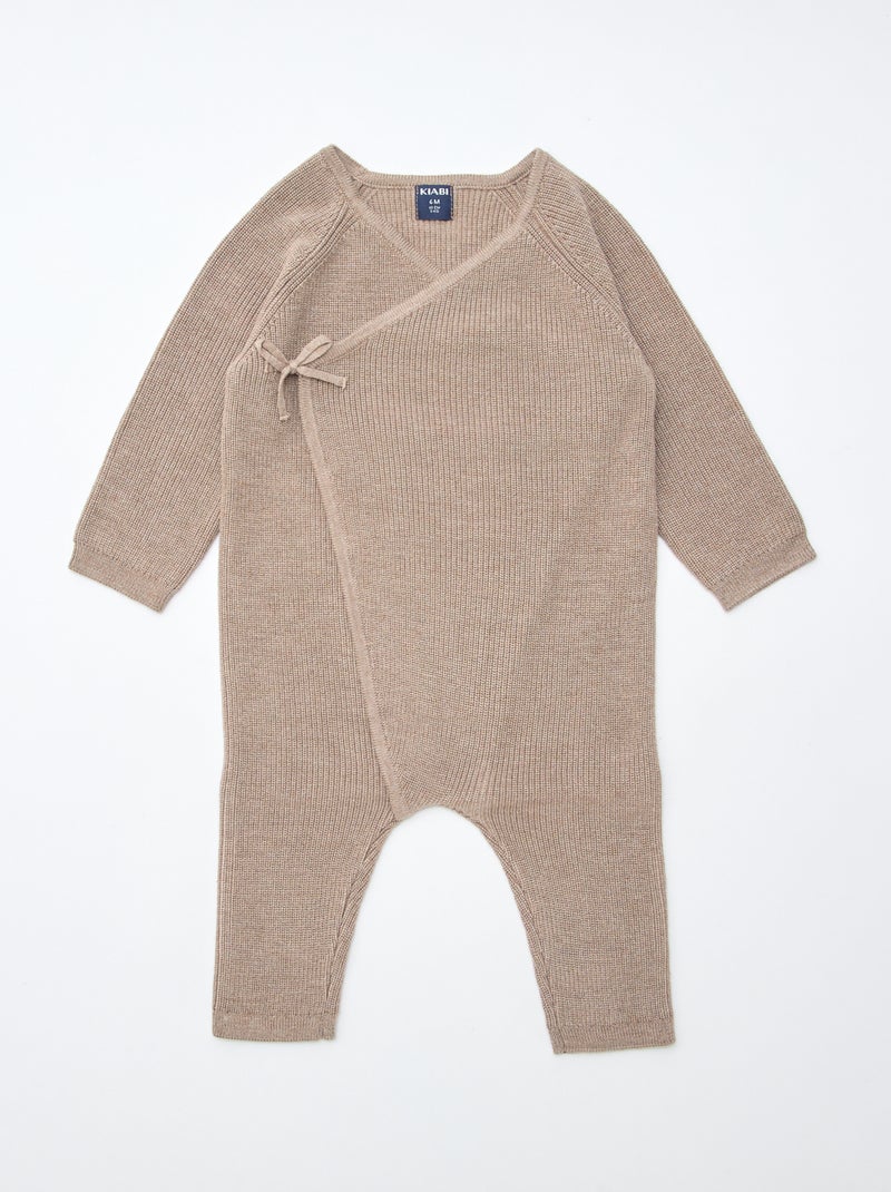 GIFTBOX Pelele + calcetines + muselina + babero Blanco - Kiabi