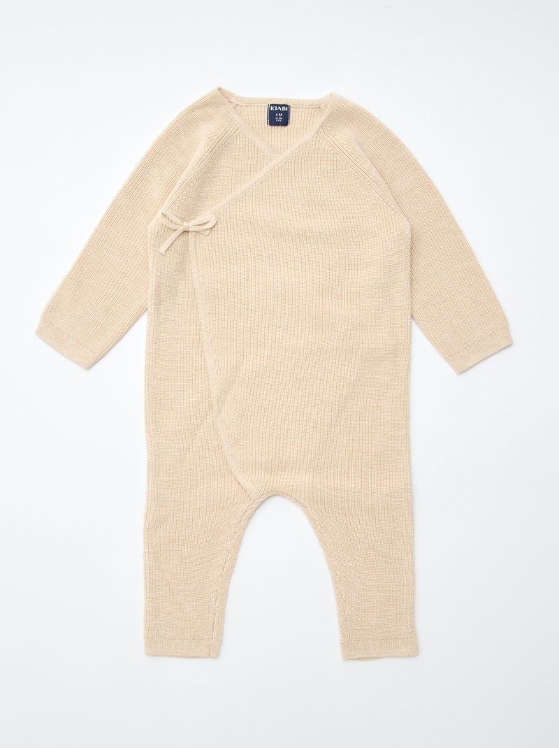 GIFTBOX Pelele + calcetines + muselina + babero Blanco - Kiabi