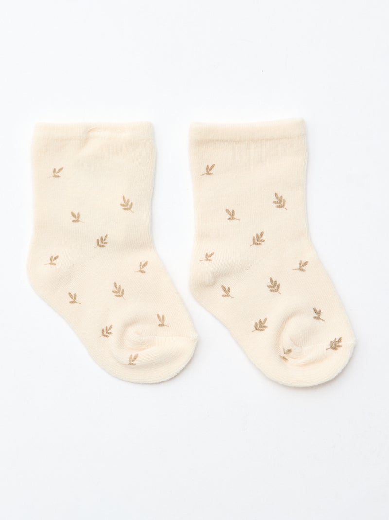 GIFTBOX Pelele + calcetines + muselina + babero Blanco - Kiabi