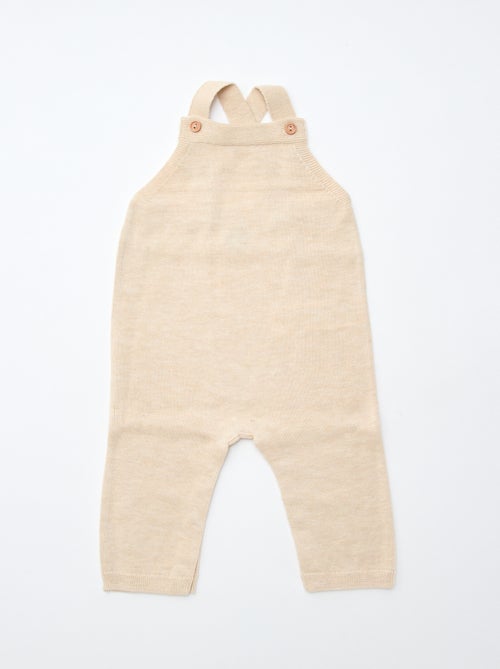 GIFTBOX peto largo de punto + body + muselina doble gasa + calcetines - Kiabi