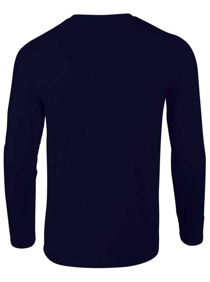 Gildan - Camiseta de Suave al Tacto de Manga Larga para Adultos Unisex Azul marino - Kiabi