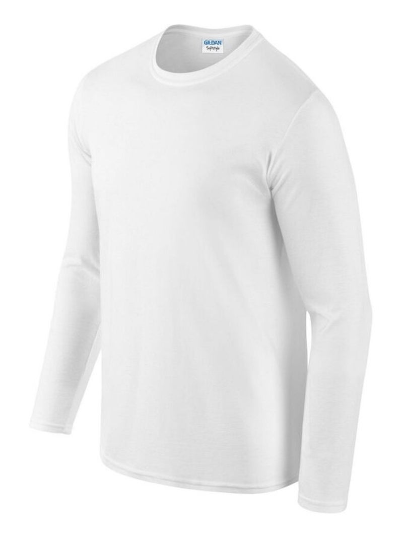 Gildan - Camiseta de Suave al Tacto de Manga Larga para Adultos Unisex Blanco - Kiabi