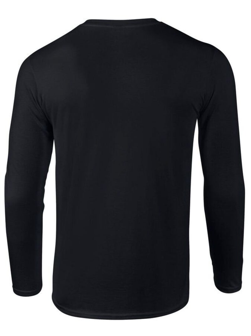 Gildan - Camiseta de Suave al Tacto de Manga Larga para Adultos Unisex Negro - Kiabi