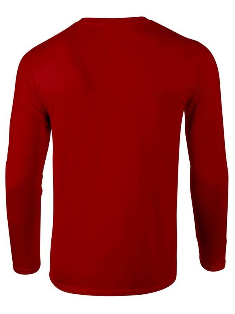 Gildan - Camiseta de Suave al Tacto de Manga Larga para Adultos Unisex Rojo - Kiabi