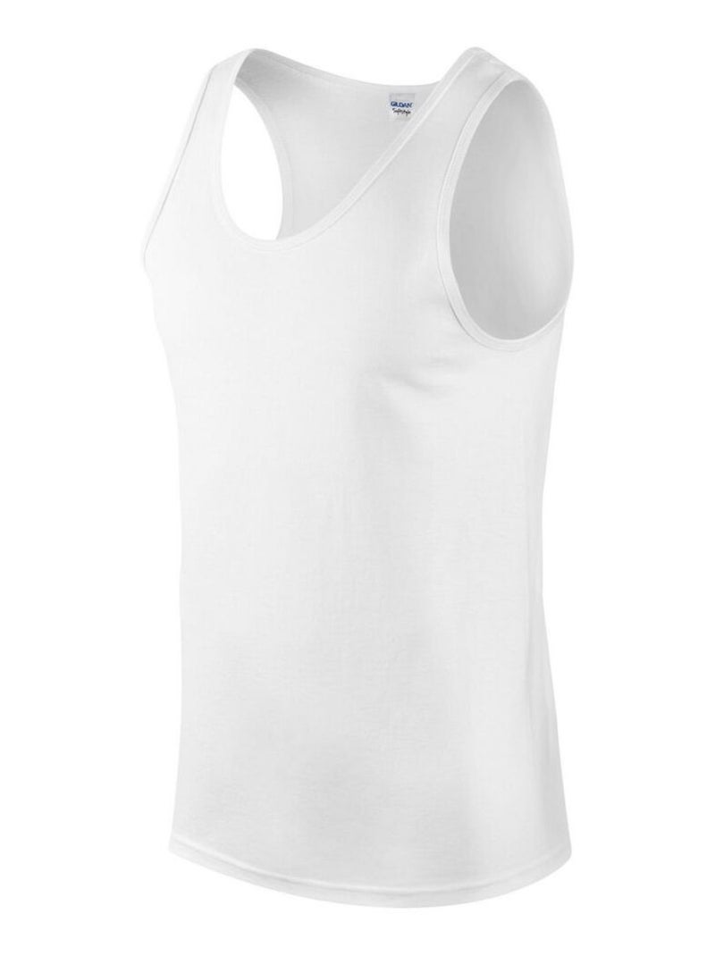 Gildan - Camiseta Sin Mangas Softstyle Lisos para Hombre Blanco - Kiabi