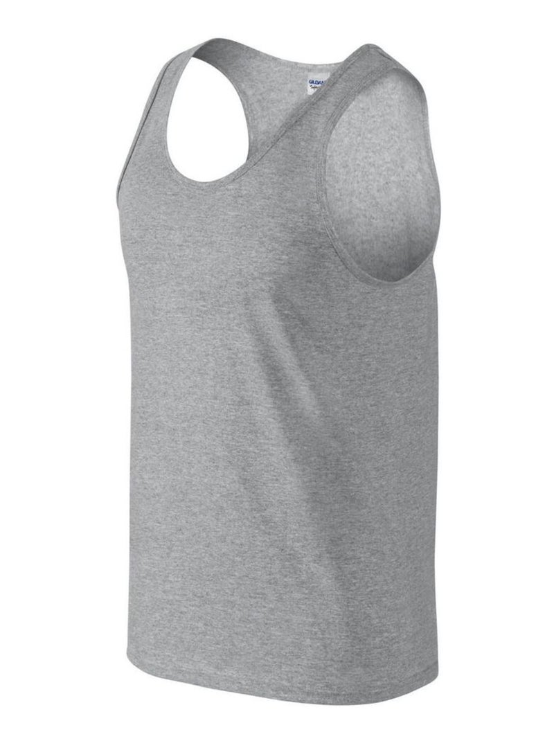 Gildan - Camiseta Sin Mangas Softstyle para Adultos Unisex Gris - Kiabi