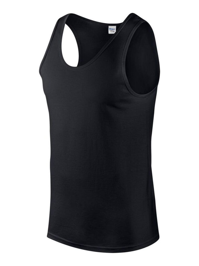 Gildan - Camiseta Sin Mangas Softstyle para Hombre Negro - Kiabi