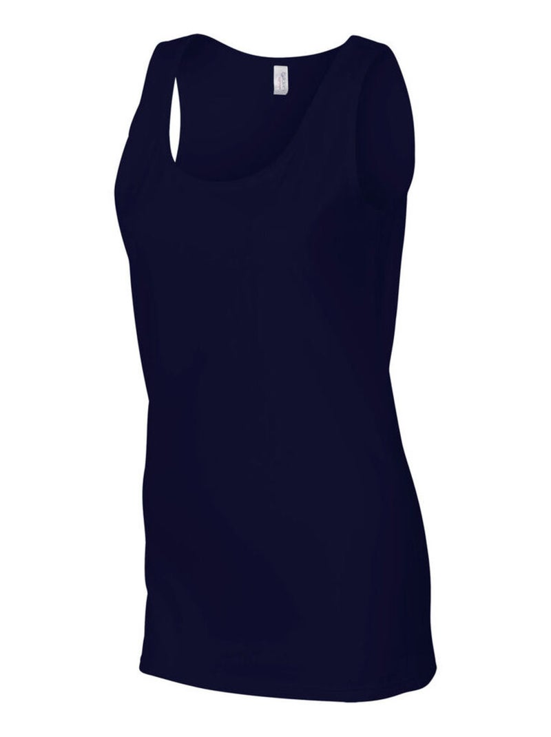 Gildan - Camiseta Sin Mangas Softstyle para Mujer Azul marino - Kiabi