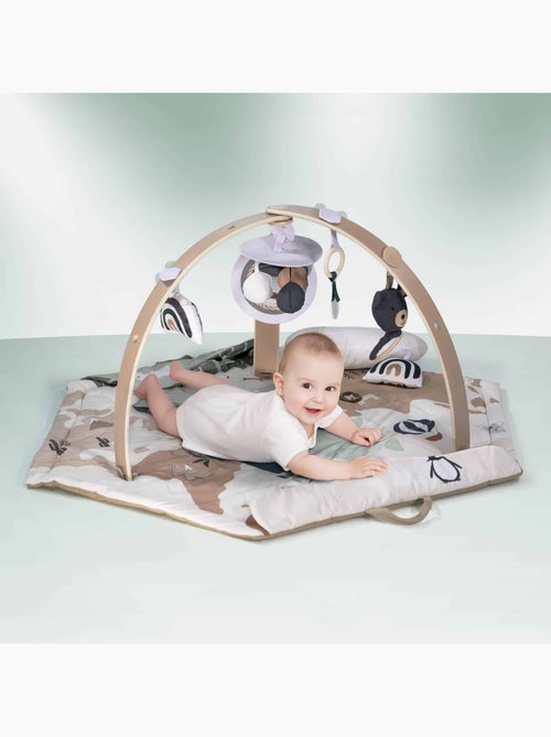 Gimnasio de actividades con arco de madera Bianca World – babyGO - Kiabi Gimnasio de actividades con arco de madera Bianca World – babyGO - Kiabi