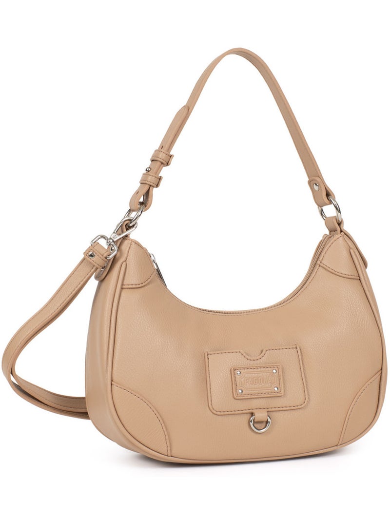 GINA - Bolso de hombro con 1 asa Marrón claro - Kiabi