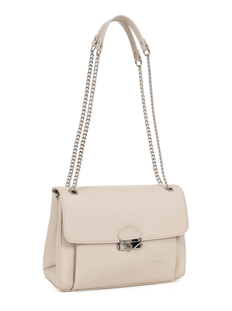 GINA - Bolso de hombro con 2 asas Beige claro - Kiabi