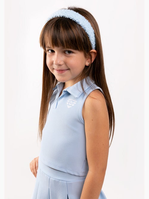 Girl's bluish sleeveless polo t-shirt - Kiabi Girl's bluish sleeveless polo t-shirt - Kiabi