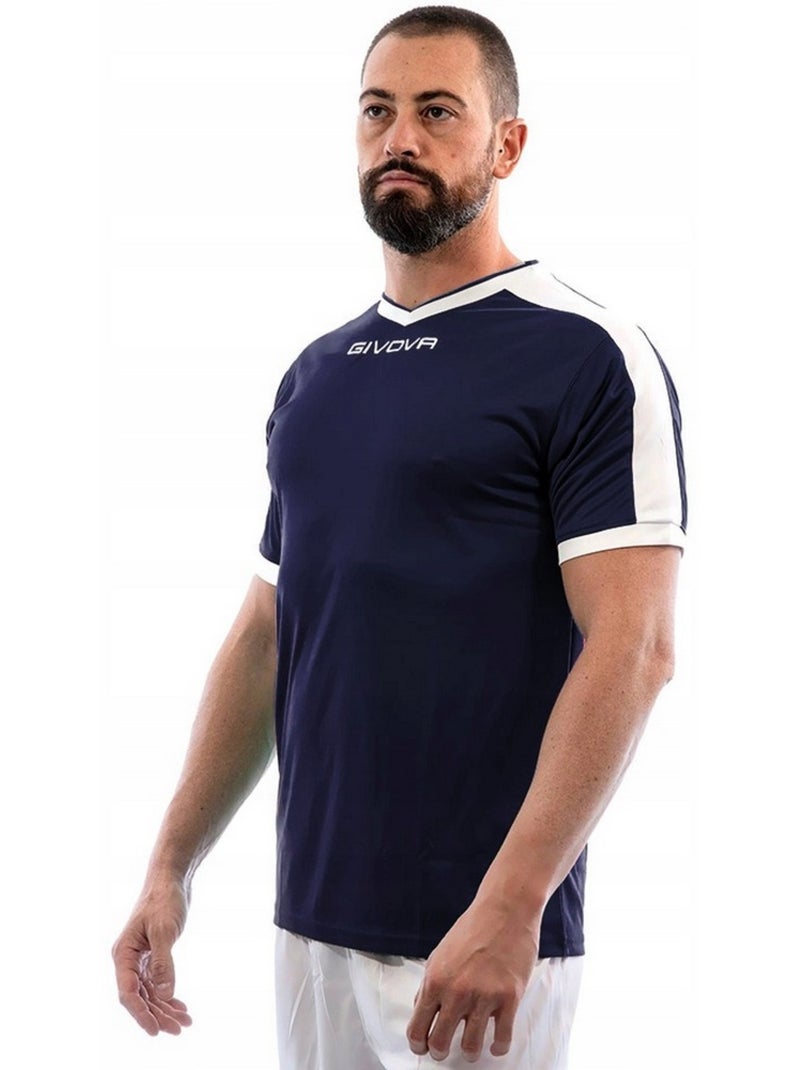 Givova - Camiseta Revolution de Interlock para Hombre Azul Azul marino Blanco - Kiabi
