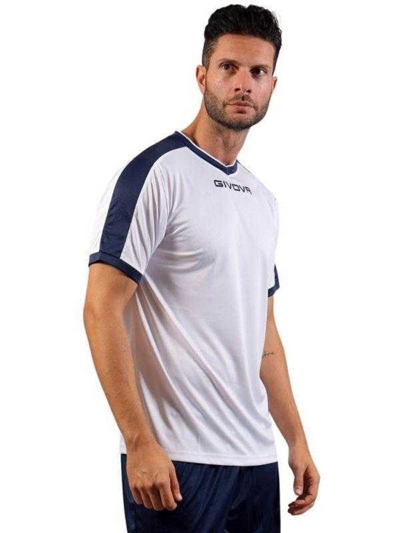 Givova - Camiseta Revolution de Interlock para Hombre Blanco Azul - Kiabi