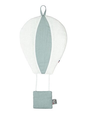 Globo aerostático mural decorativo de lino bicolor | SEVIRA KIDS
