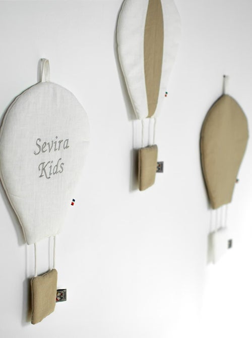 Globo aerostático mural decorativo de lino bicolor | SEVIRA KIDS - Kiabi