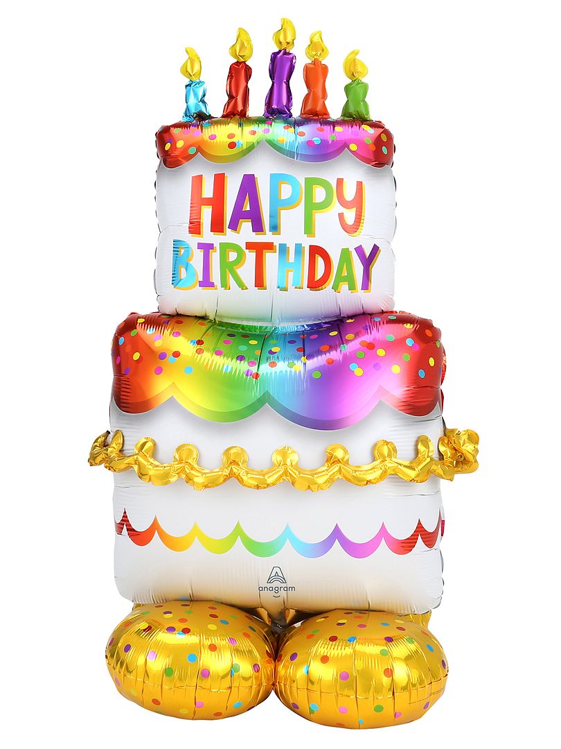 Globo 'tarta cumpleaños' gigante multicolor - Kiabi