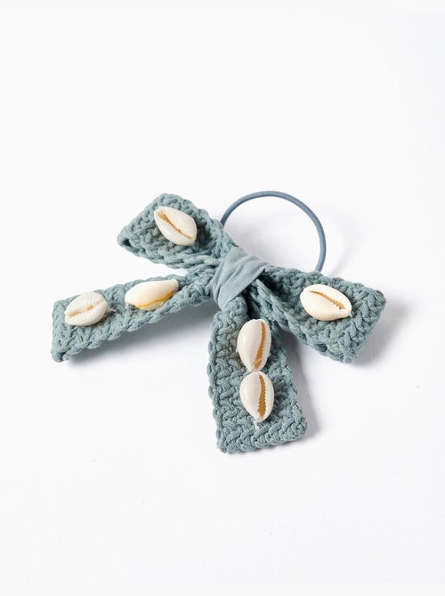 Goma para el pelo con lazo y conchas cauri - Kiabi