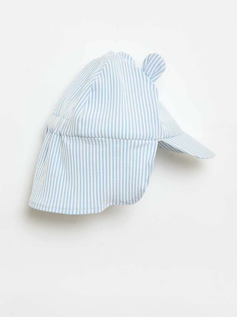 Gorra a rayas con cubrenuca y orejas Azul - Kiabi