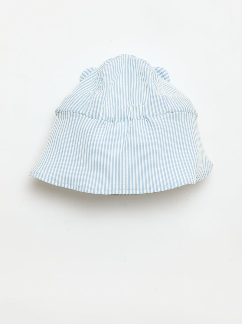 Gorra a rayas con cubrenuca y orejas Azul - Kiabi