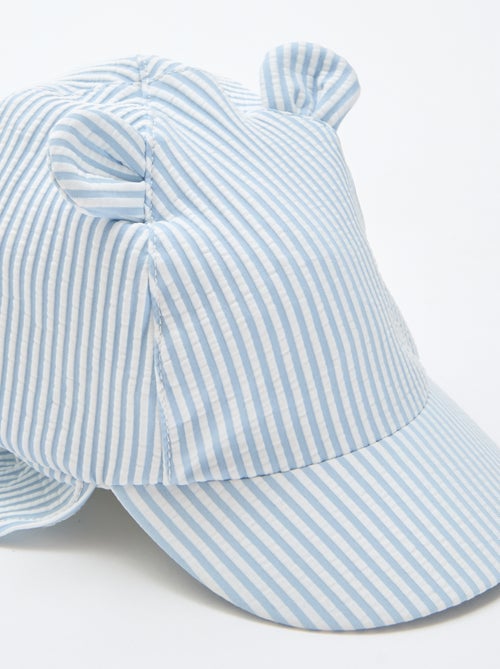 Gorra a rayas con cubrenuca y orejas - Kiabi