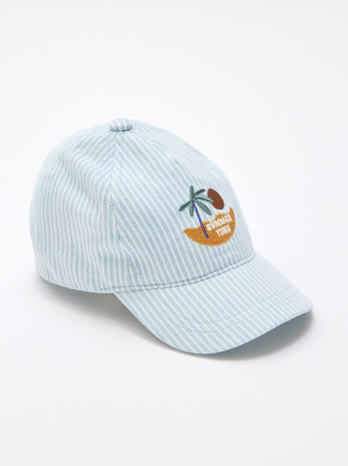 Gorra a rayas con parche bordado - Kiabi