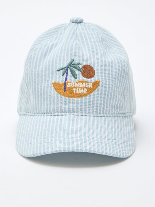 Gorra a rayas con parche bordado - Kiabi