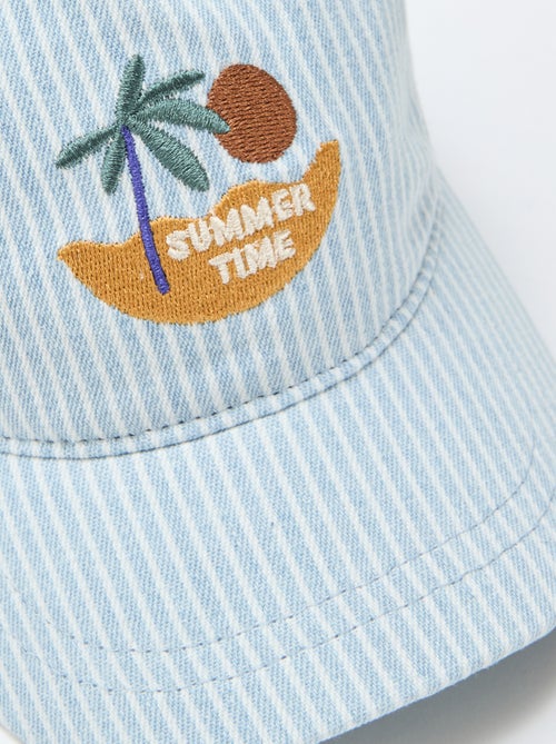 Gorra a rayas con parche bordado - Kiabi