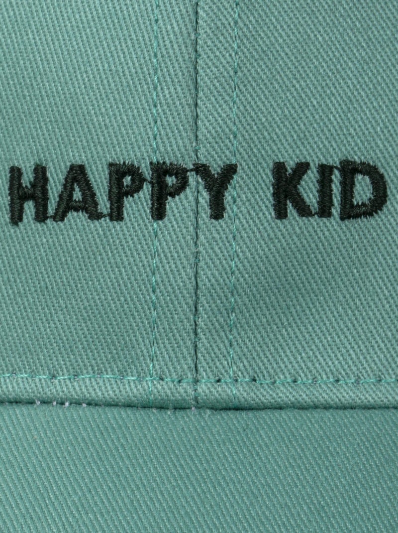 Gorra Algodón 100%, ajustable, mensaje Happy Kid bordado niño mixto Isotoner Verde agua - Kiabi