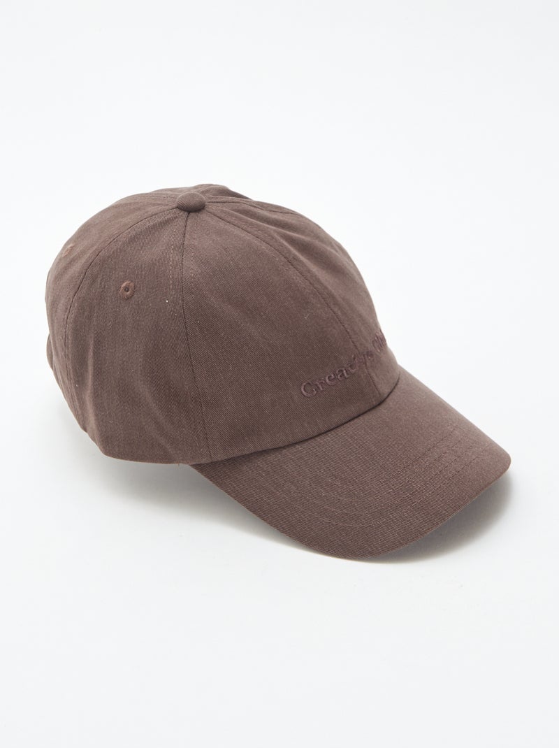 Gorra bordada 'Creative Club' Marron - Kiabi