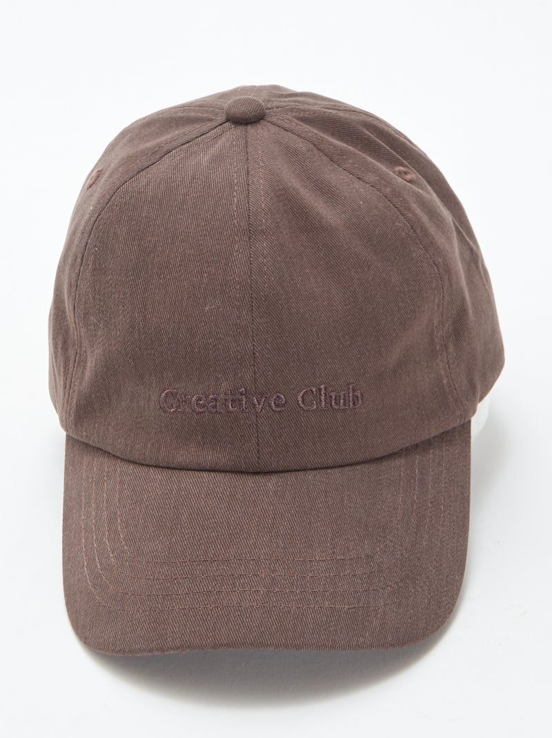 Gorra bordada 'Creative Club' Marron - Kiabi