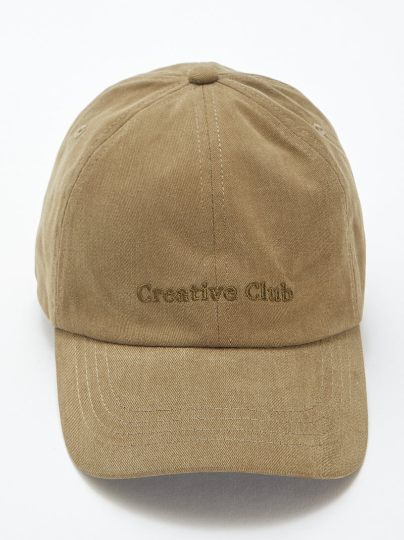 Gorra bordada 'Creative Club' Verde - Kiabi
