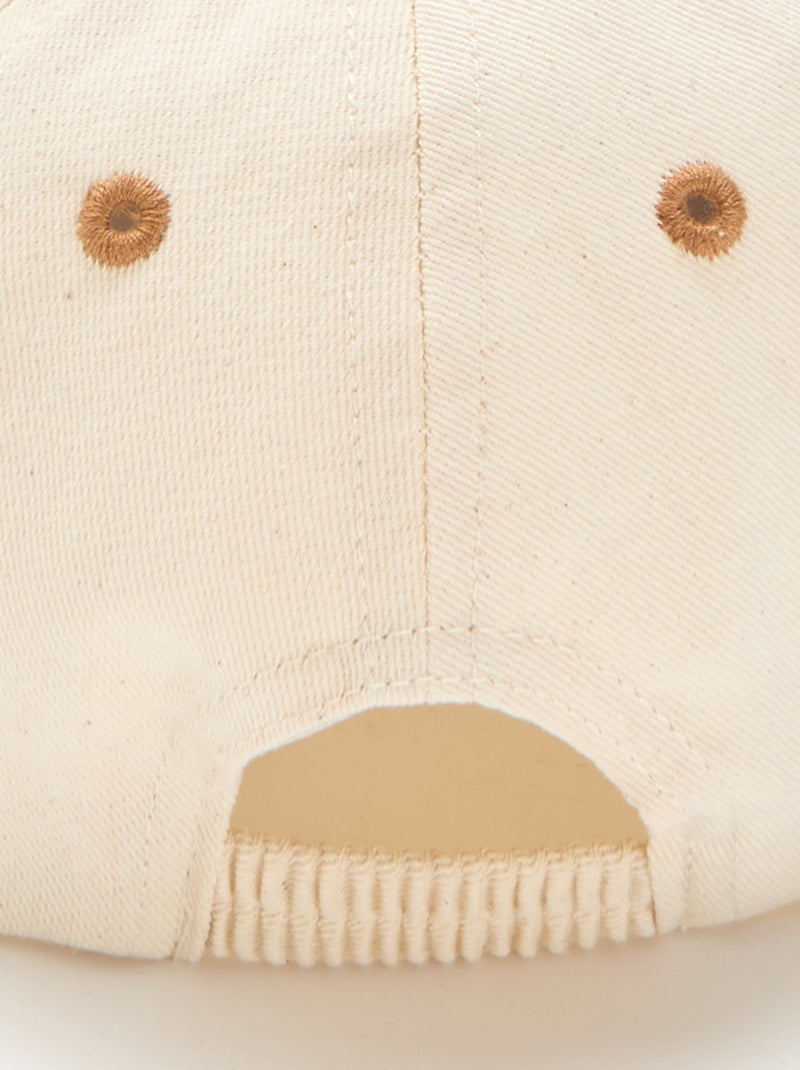 Gorra bordada en tejido Beige - Kiabi