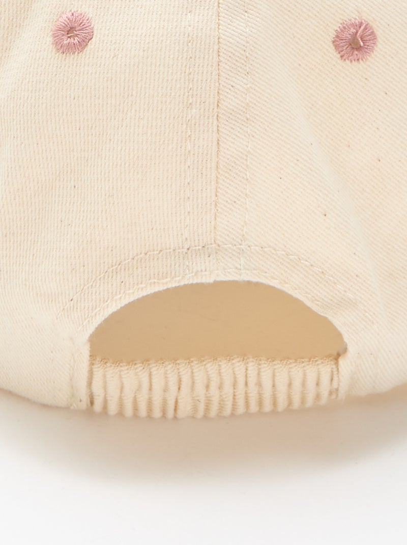 Gorra bordada en tejido Beige - Kiabi