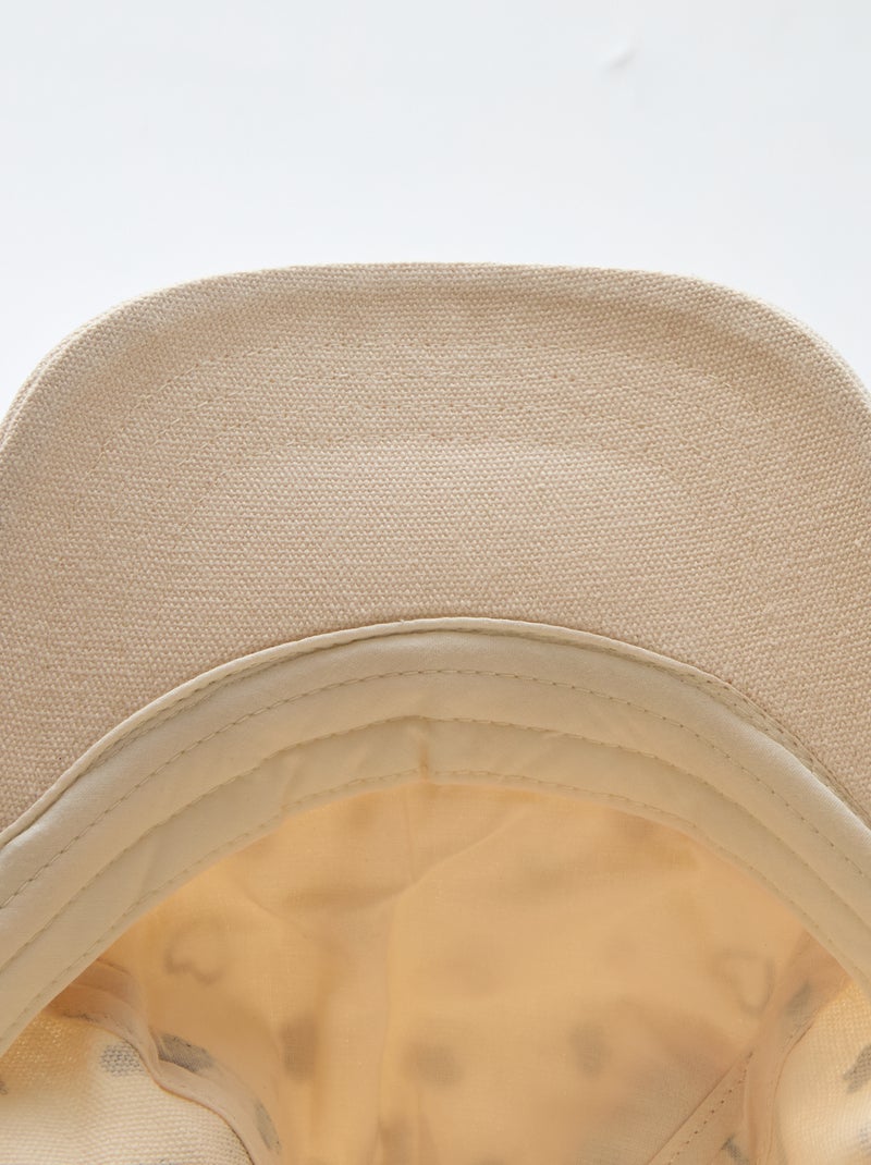 Gorra con estampado ajustable con velcro Marron - Kiabi