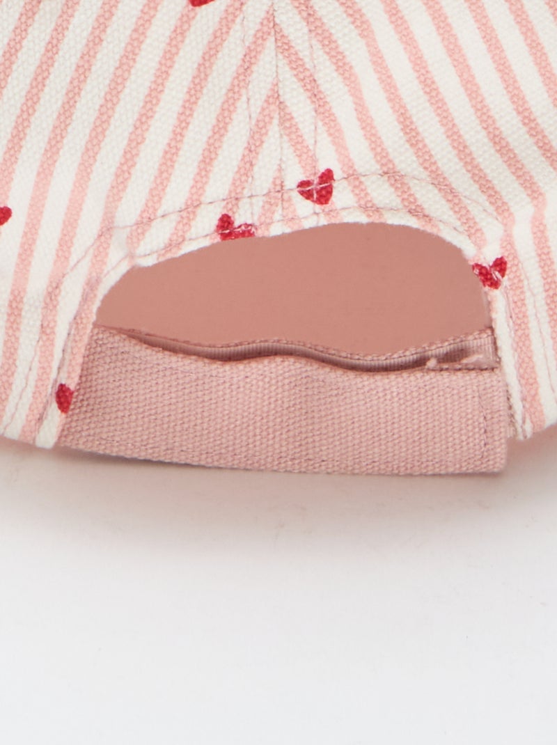 Gorra con estampado ajustable con velcro Rosa - Kiabi