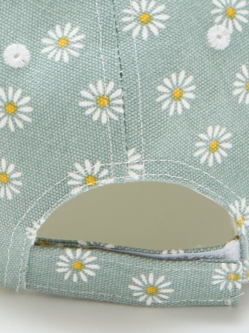 Gorra con estampado ajustable con velcro Verde - Kiabi