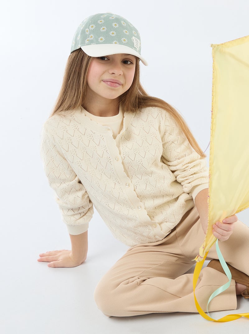 Gorra con estampado ajustable con velcro Verde - Kiabi